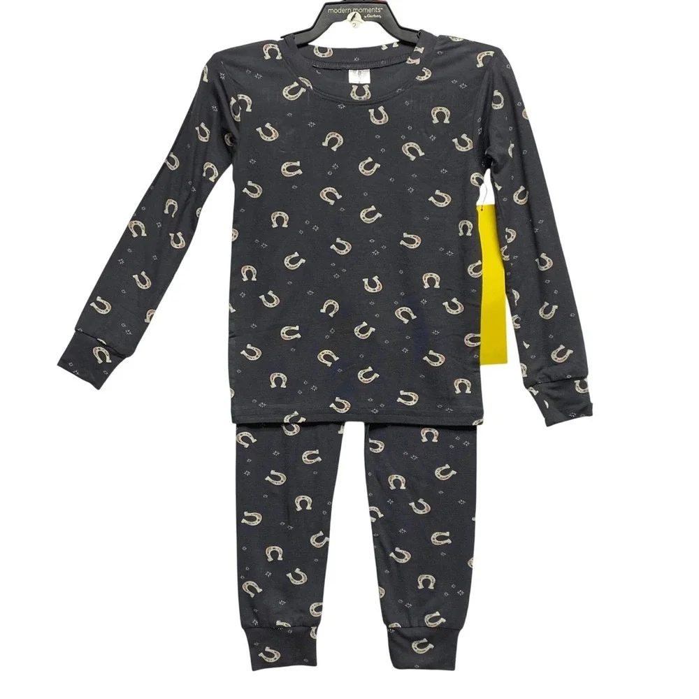 Modern Moments by Gerber Baby Boys Pajama Set Sleeper Horseshoe 2Pack 12 MOS NWT